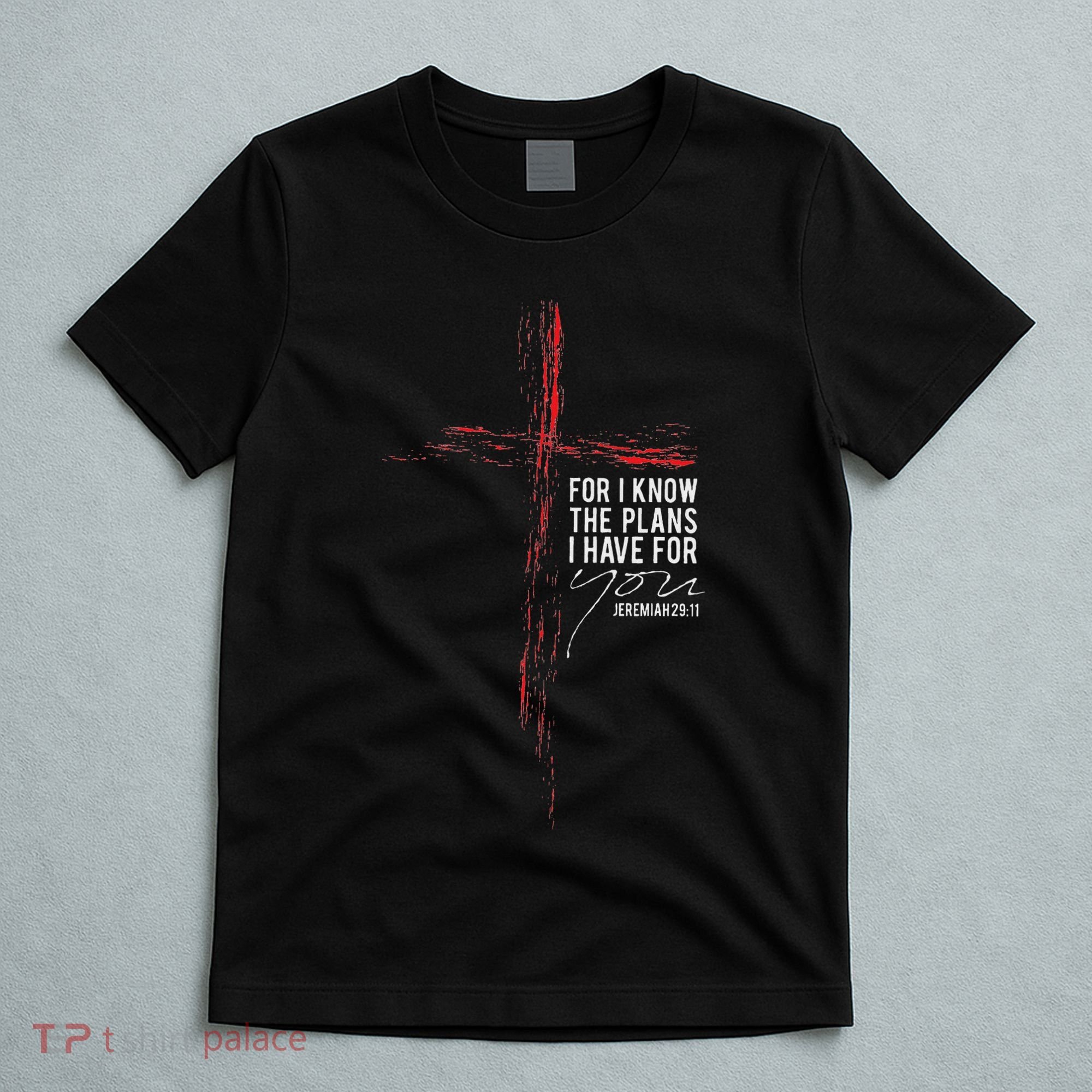Jeremiah 2911 Christian Religious Faith Verse Cross Graphic T-Shirt