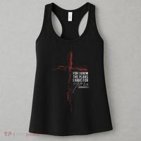 Jeremiah 2911 Christian Religious Faith Verse Cross Graphic Women's Tank Top thumb 3
