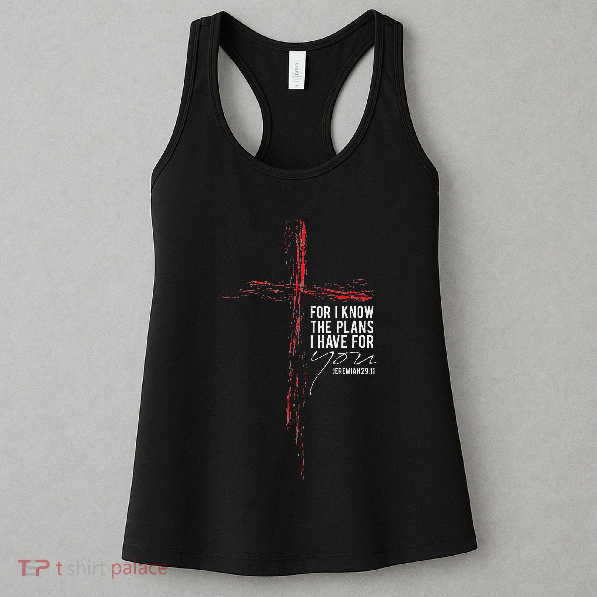 Jeremiah 2911 Christian Religious Faith Verse Cross Graphic Women's Tank Top