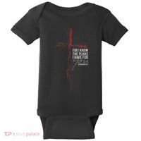 Jeremiah 2911 Christian Religious Faith Verse Cross Graphic Baby Bodysuit thumb 0
