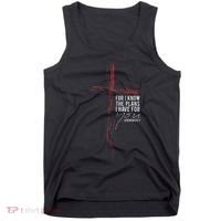 Jeremiah 2911 Christian Religious Faith Verse Cross Graphic Tank Top thumb 0