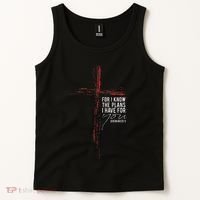 Jeremiah 2911 Christian Religious Faith Verse Cross Graphic Tank Top thumb 2