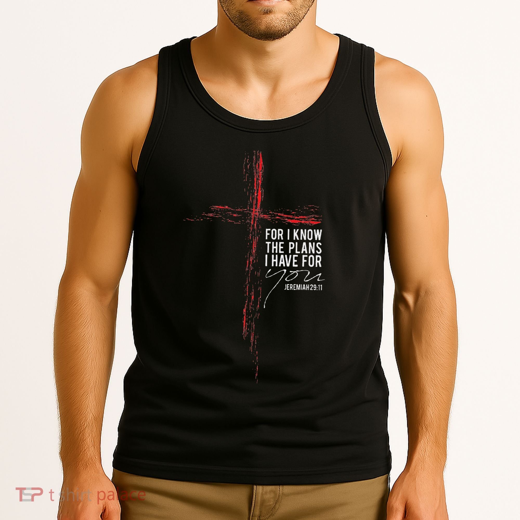 Jeremiah 2911 Christian Religious Faith Verse Cross Graphic Tank Top
