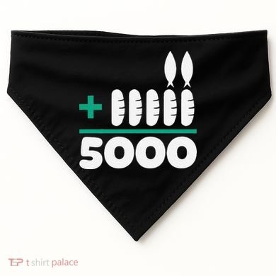 Jesus 2 Fishes 5 Breads 5000 Fed USA-Made Doggie Bandana