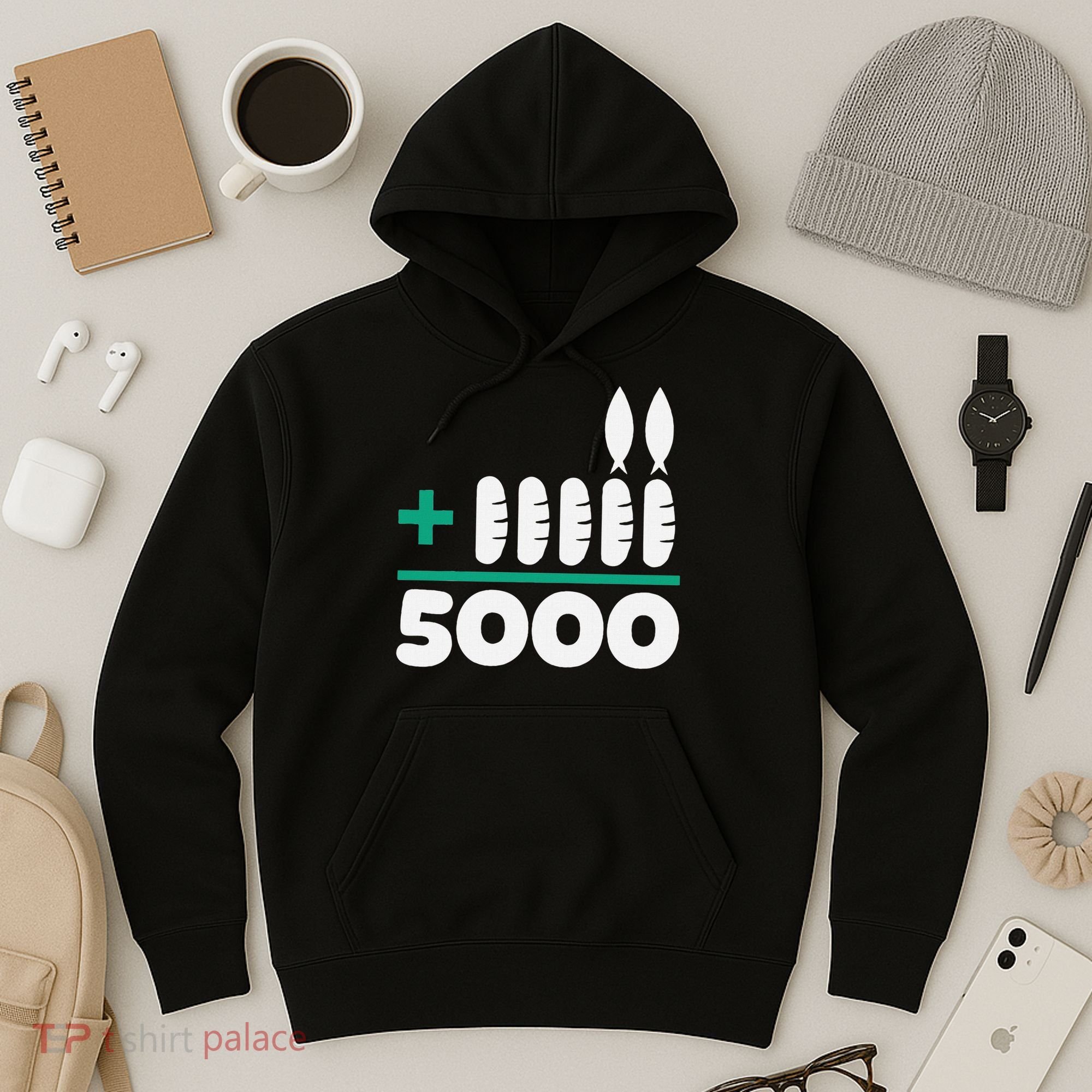 Jesus 2 Fishes 5 Breads 5000 Fed Hoodie