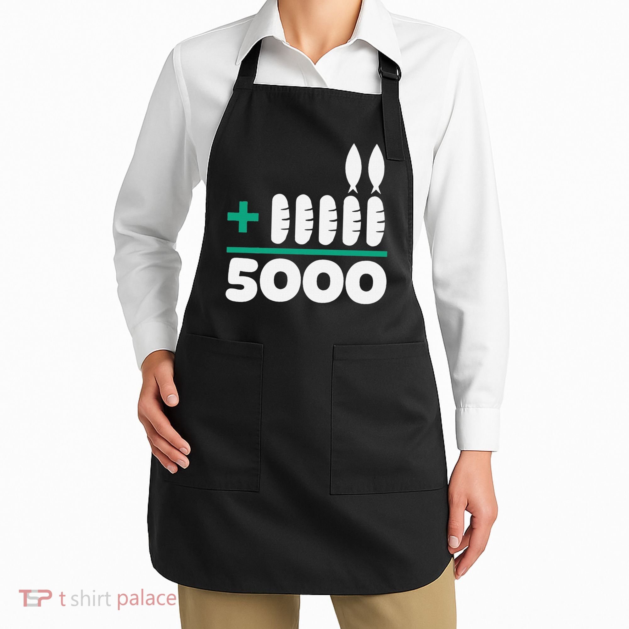 Jesus 2 Fishes 5 Breads 5000 Fed Apron