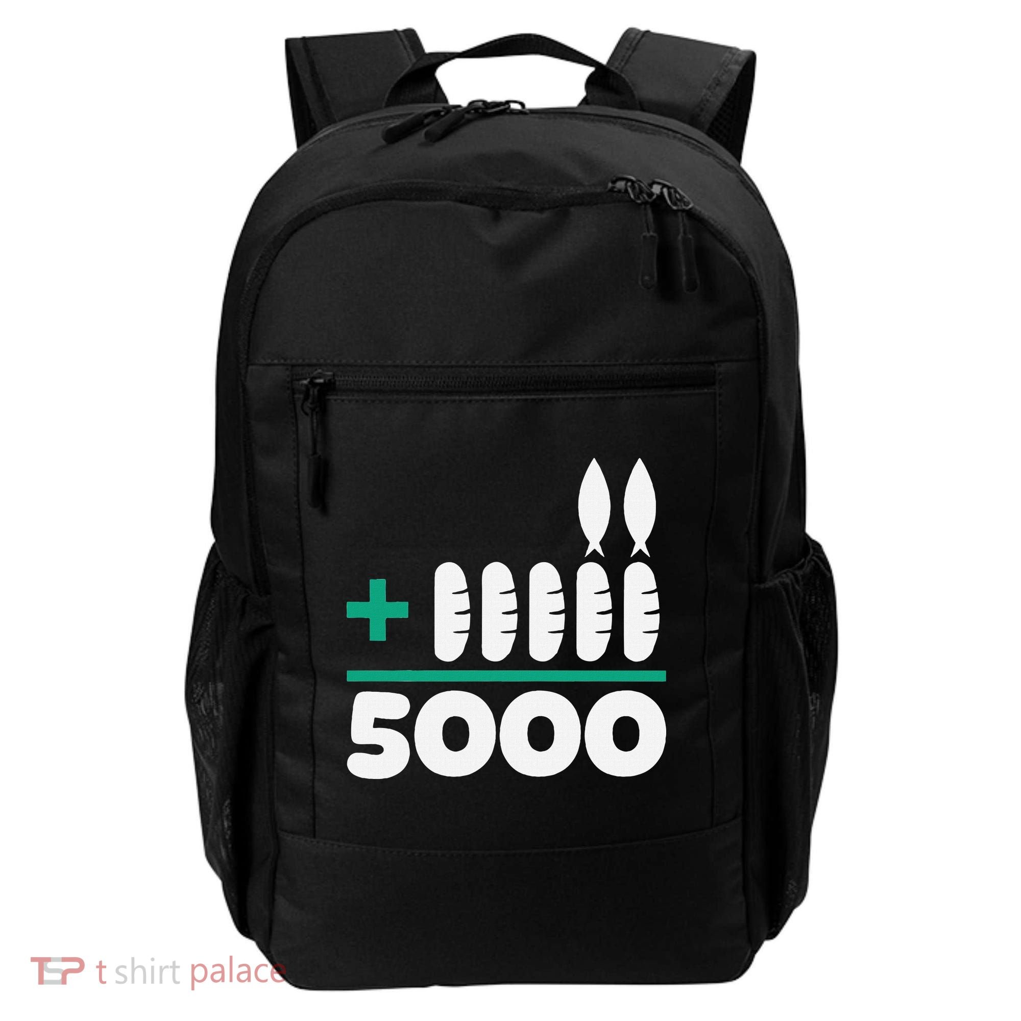 Jesus 2 Fishes 5 Breads 5000 Fed Backpack