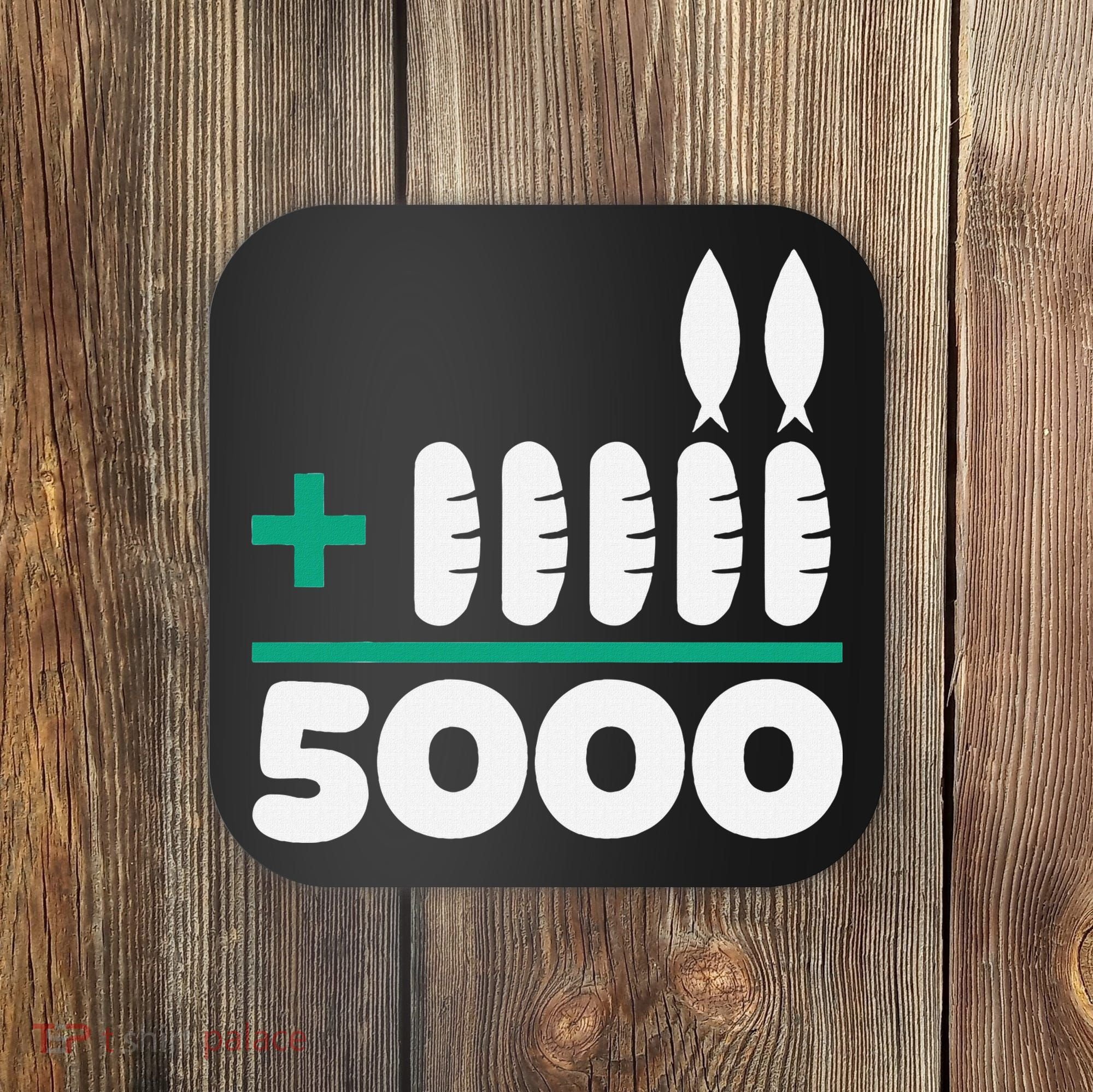 Jesus 2 Fishes 5 Breads 5000 Fed Coaster
