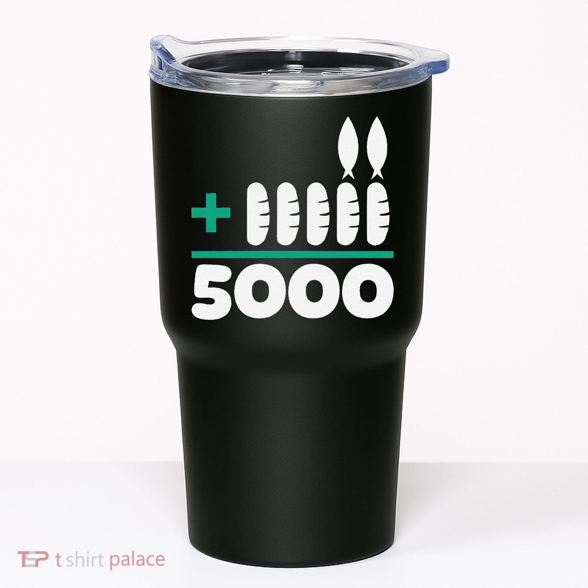 Jesus 2 Fishes 5 Breads 5000 Fed Tumbler