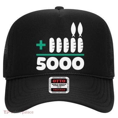 Jesus 2 Fishes 5 Breads 5000 Fed Hat