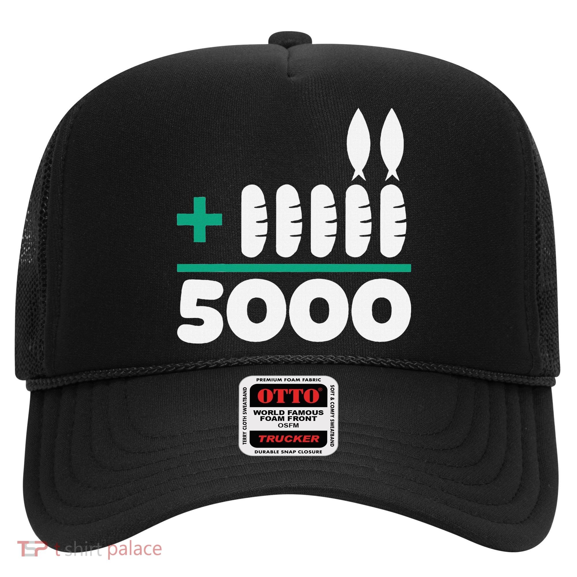 Jesus 2 Fishes 5 Breads 5000 Fed Hat