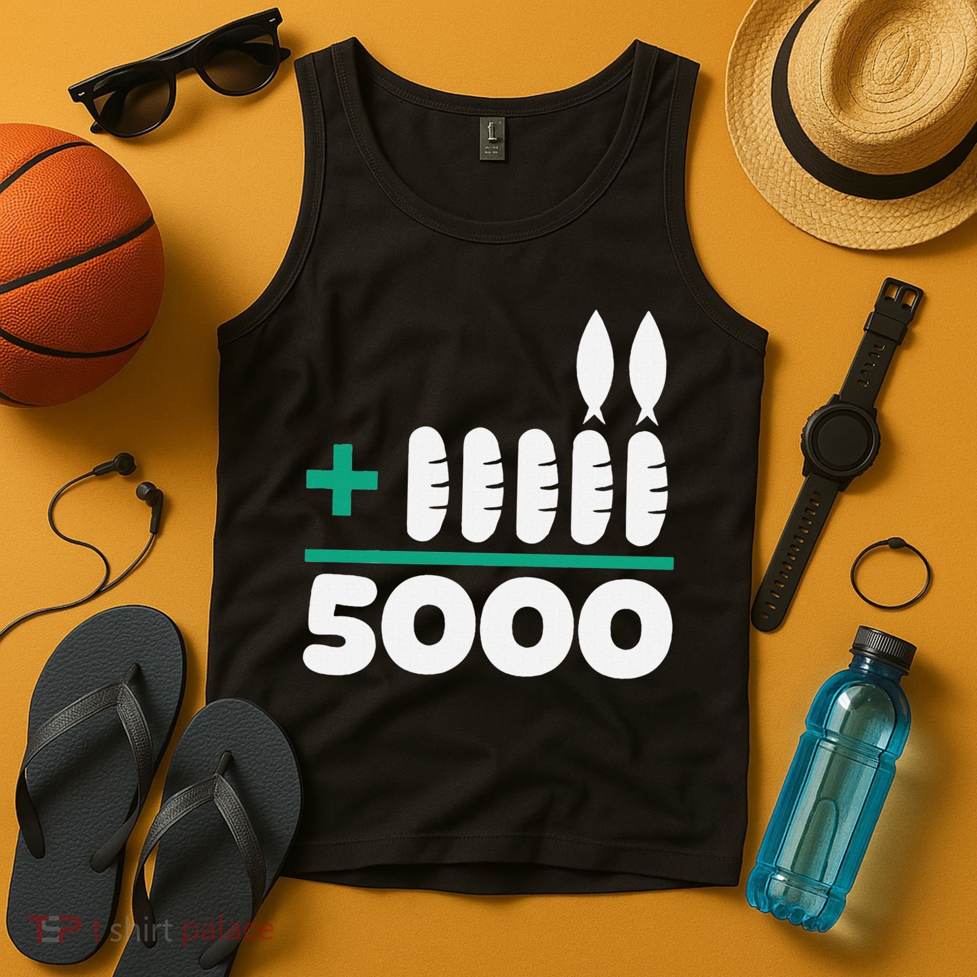 Jesus 2 Fishes 5 Breads 5000 Fed Tank Top