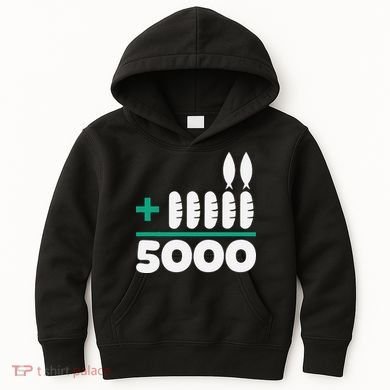 Jesus 2 Fishes 5 Breads 5000 Fed Kids Hoodie