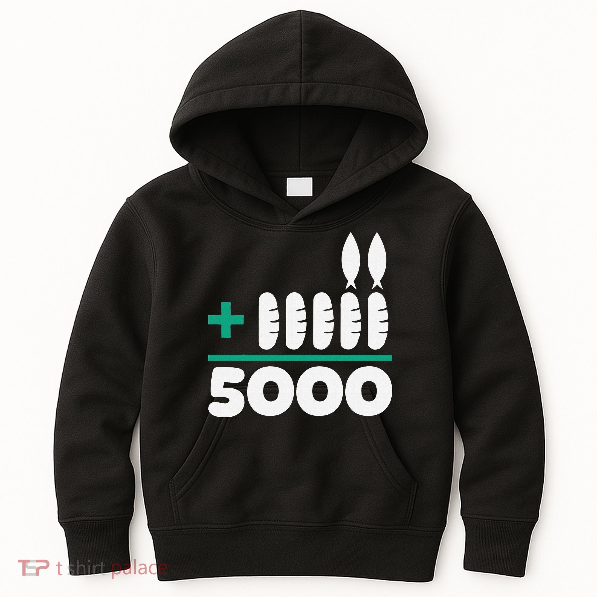 Jesus 2 Fishes 5 Breads 5000 Fed Kids Hoodie