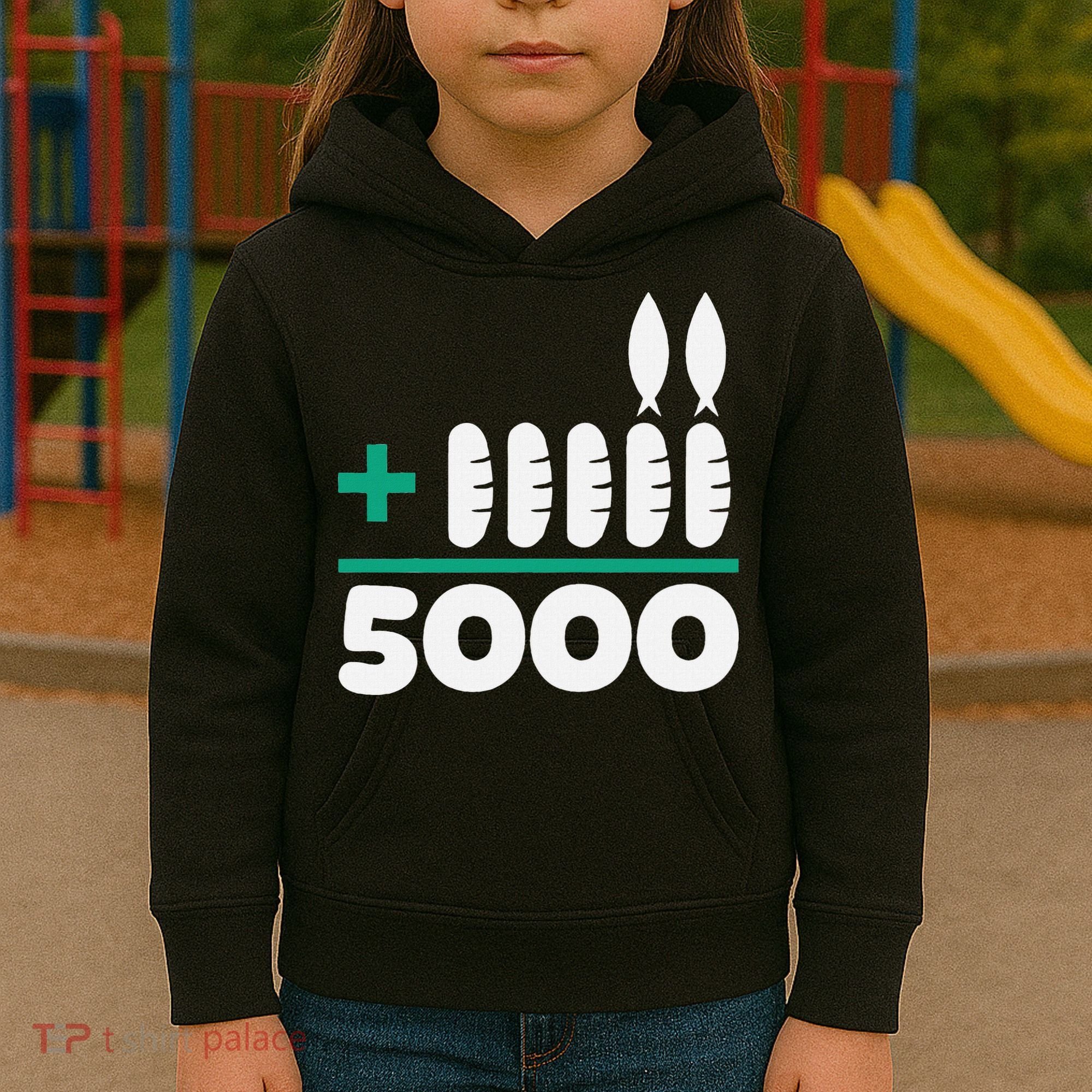 Jesus 2 Fishes 5 Breads 5000 Fed Kids Hoodie