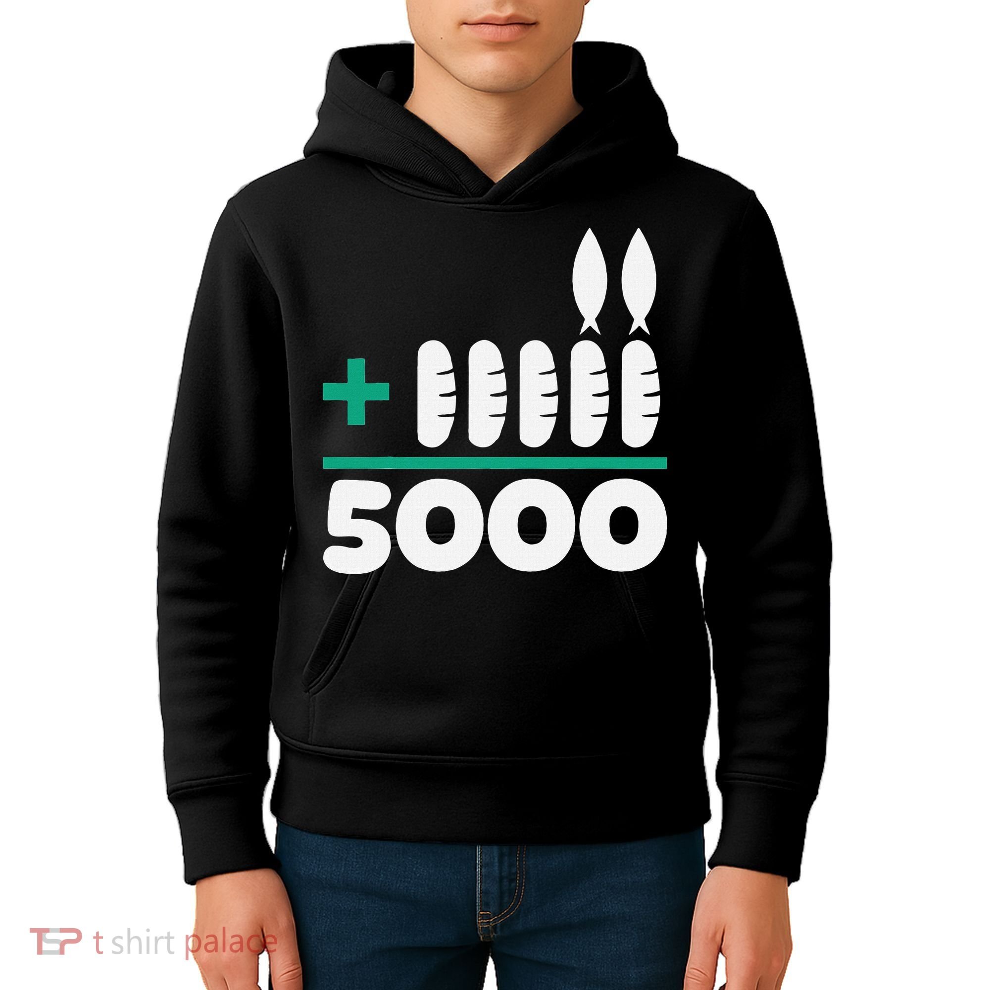 Jesus 2 Fishes 5 Breads 5000 Fed Kids Hoodie