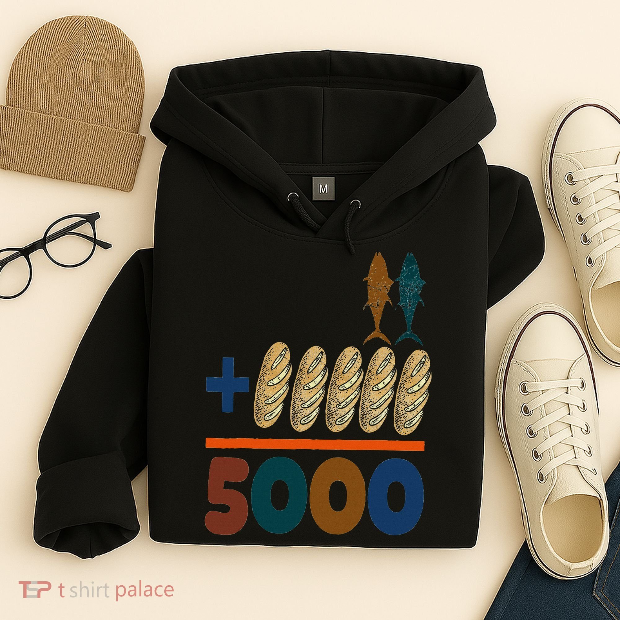 Jesus 2 Fishes 5 Breads 5000 Fed Hoodie