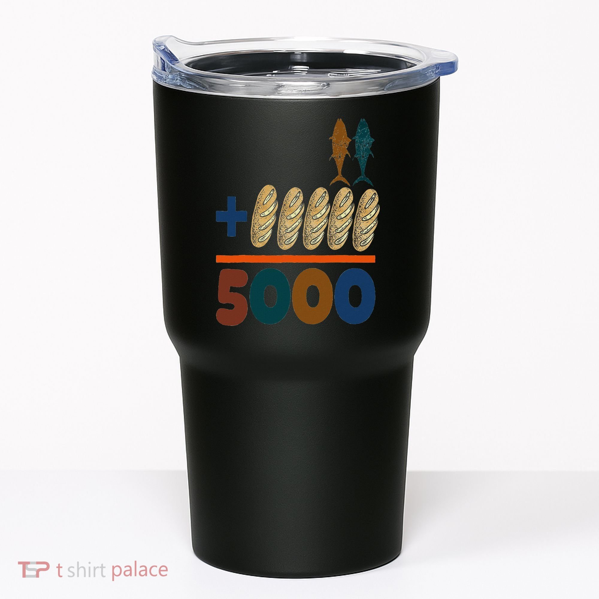 Jesus 2 Fishes 5 Breads 5000 Fed Tumbler