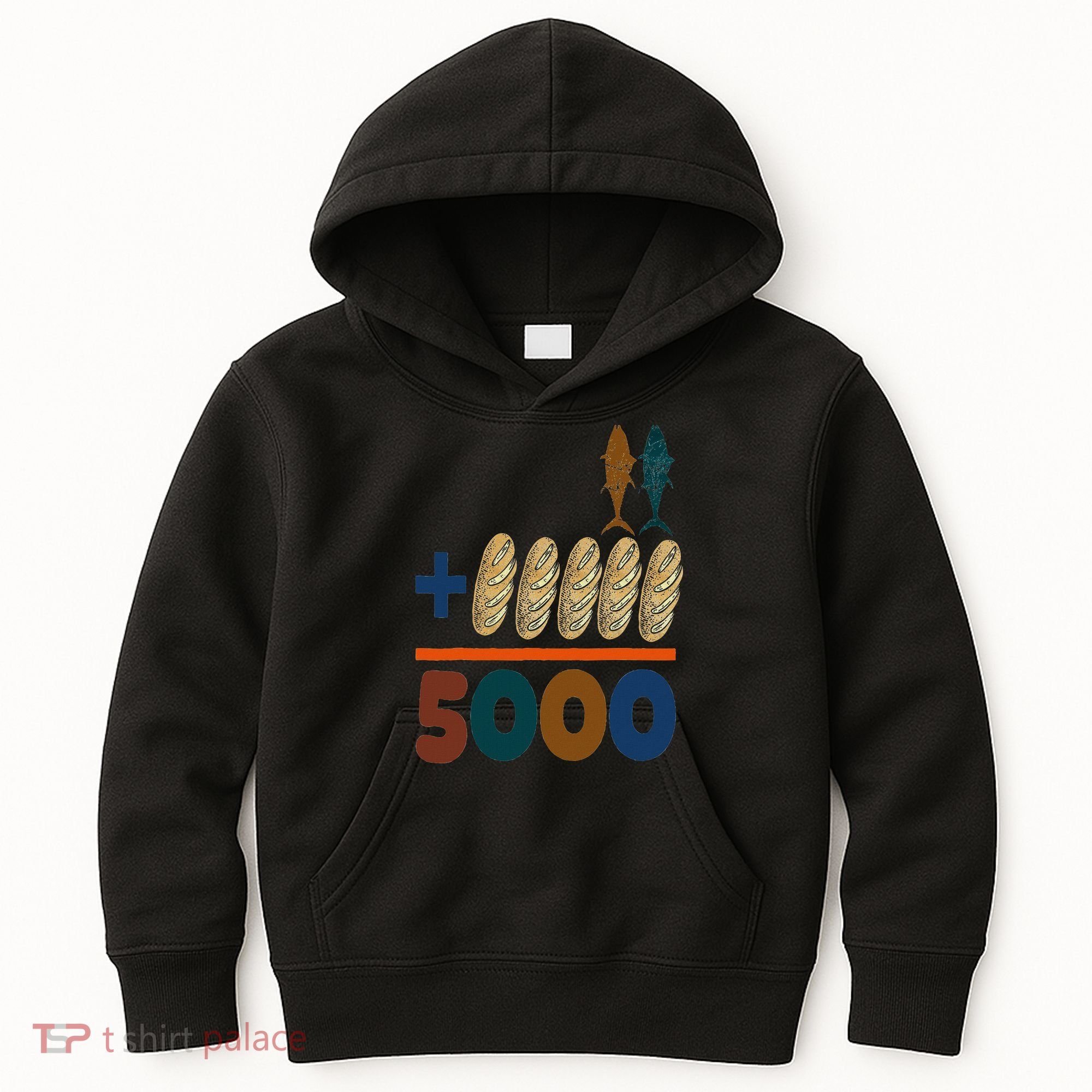 Jesus 2 Fishes 5 Breads 5000 Fed Kids Hoodie