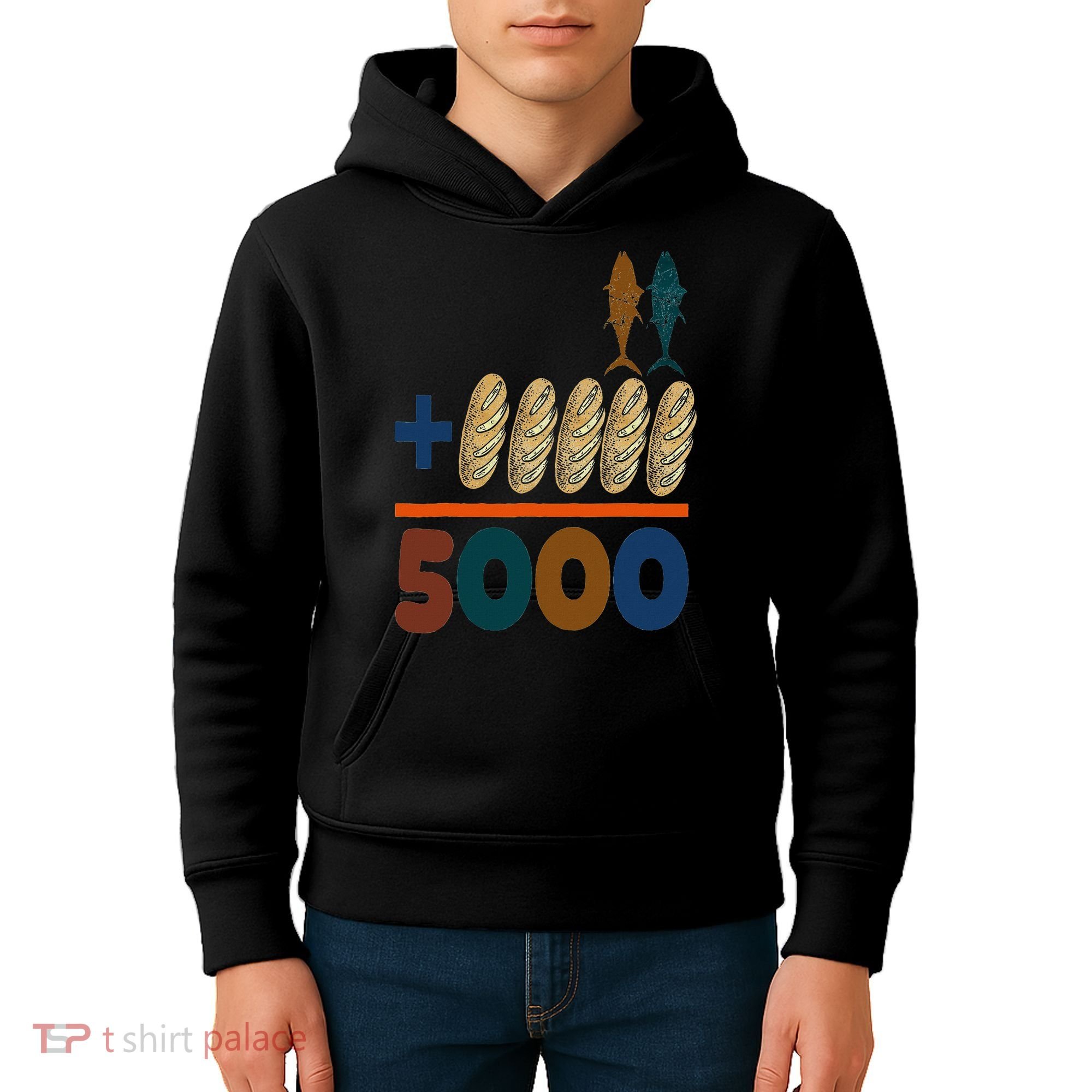 Jesus 2 Fishes 5 Breads 5000 Fed Kids Hoodie