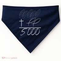 Jesus 2 Fishes 5 Breads 5000 Chosen Against The Current USA-Made Doggie Bandana thumb 0