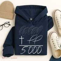 Jesus 2 Fishes 5 Breads 5000 Chosen Against The Current Hoodie thumb 4