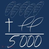 Jesus 2 Fishes 5 Breads 5000 Chosen Against The Current Women's Hoodie thumb 2