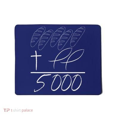 Jesus 2 Fishes 5 Breads 5000 Chosen Against The Current Mousepad