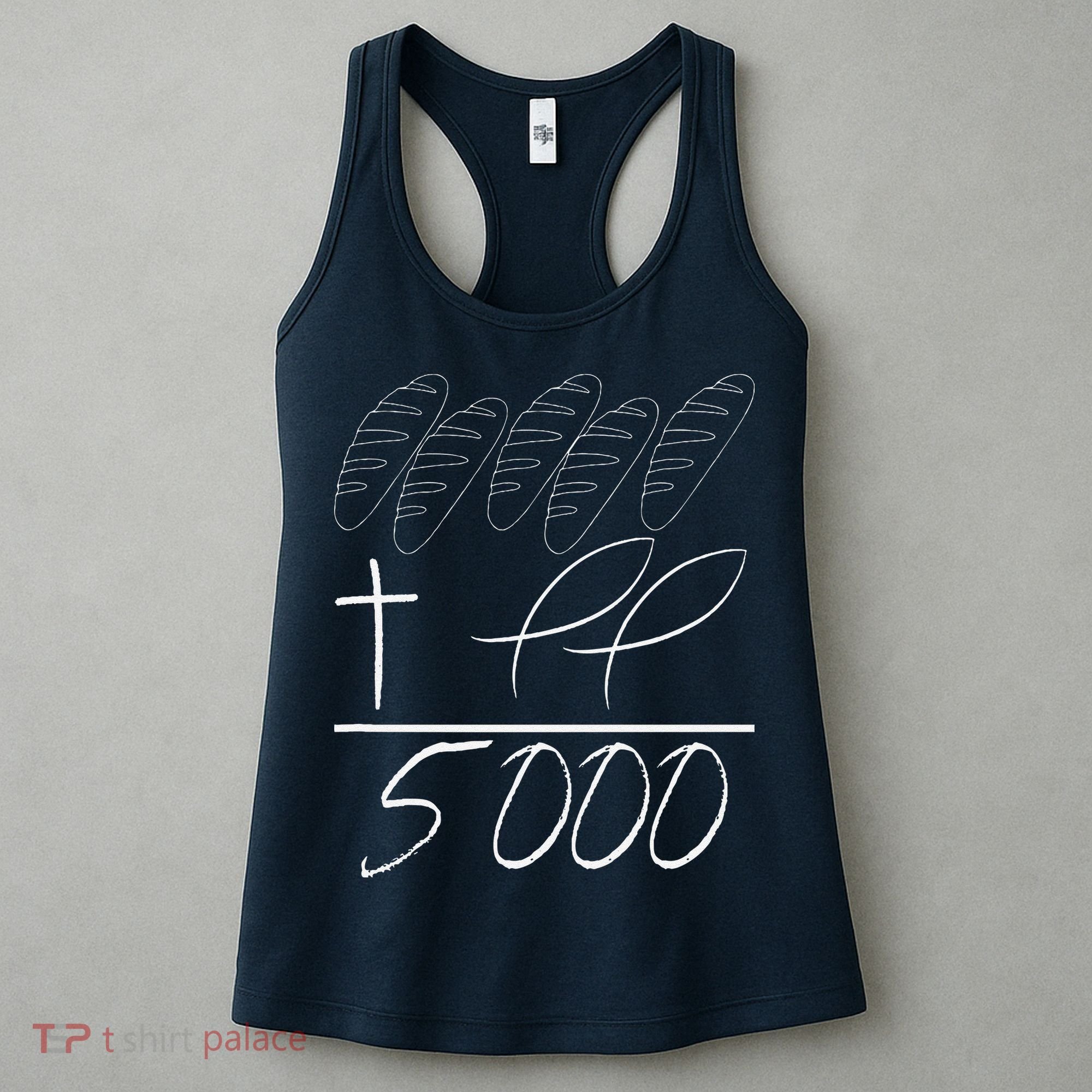 Jesus 2 Fishes 5 Breads 5000 Chosen Against The Current Women's Tank Top