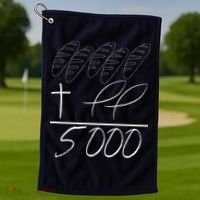 Jesus 2 Fishes 5 Breads 5000 Chosen Against The Current Golf Towel thumb 1