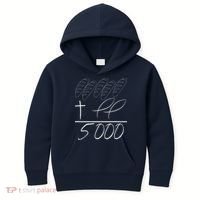 Jesus 2 Fishes 5 Breads 5000 Chosen Against The Current Kids Hoodie thumb 0