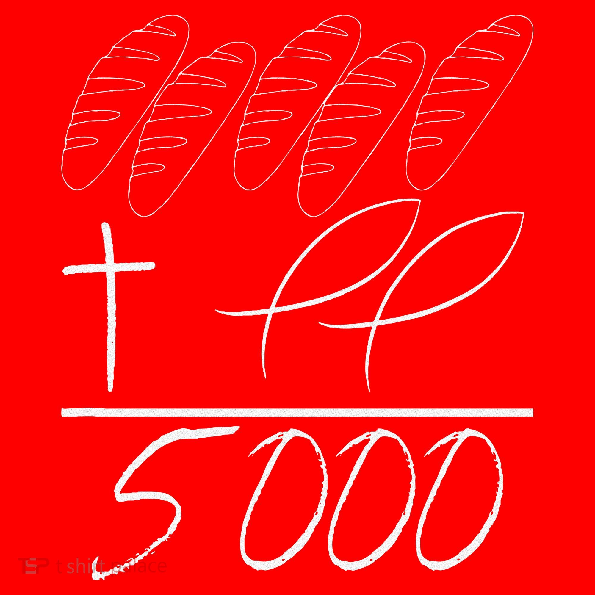 Jesus 2 Fishes 5 Breads 5000 Chosen Against The Current Santa Hat