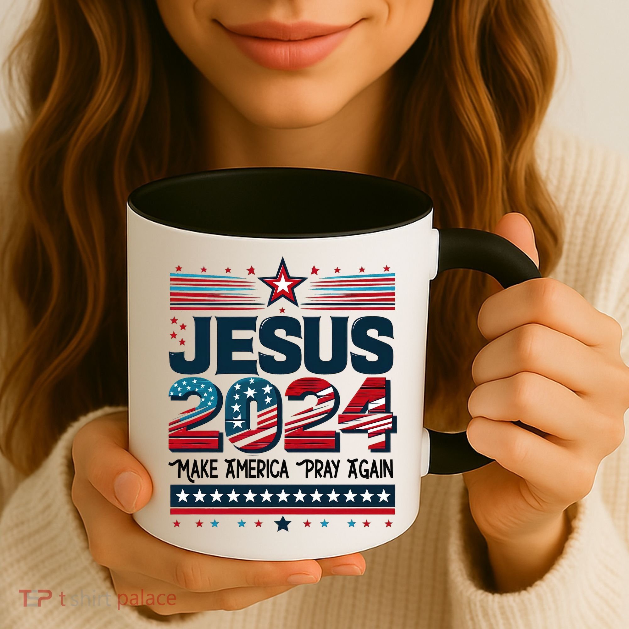 Jesus 2024 Make America Pray Again Coffee Mug
