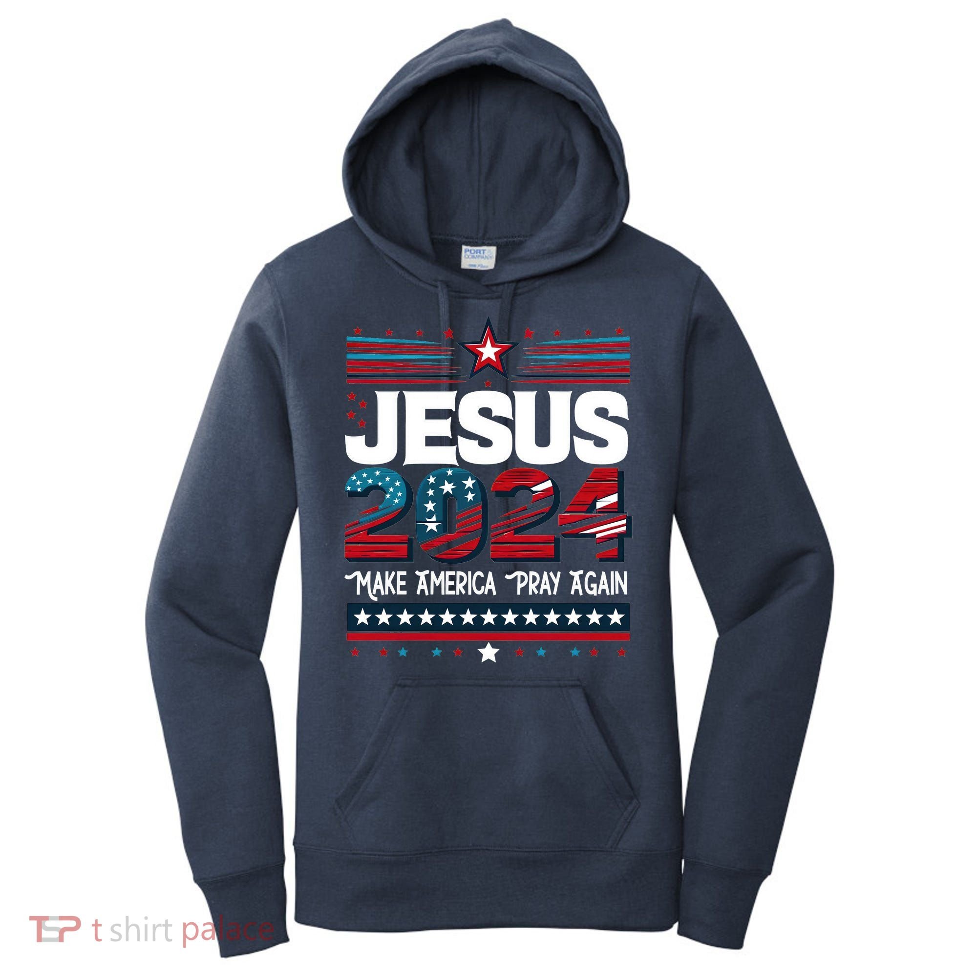 Jesus 2024 Make America Pray Again Women's Hoodie