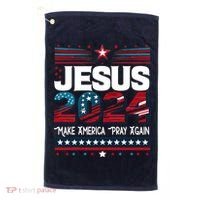 Jesus 2024 Make America Pray Again Golf Towel thumb 0
