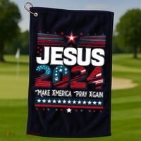 Jesus 2024 Make America Pray Again Golf Towel thumb 1