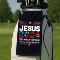 Jesus 2024 Make America Pray Again Golf Towel thumb 2