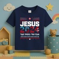 Jesus 2024 Make America Pray Again Toddler T-Shirt thumb 3