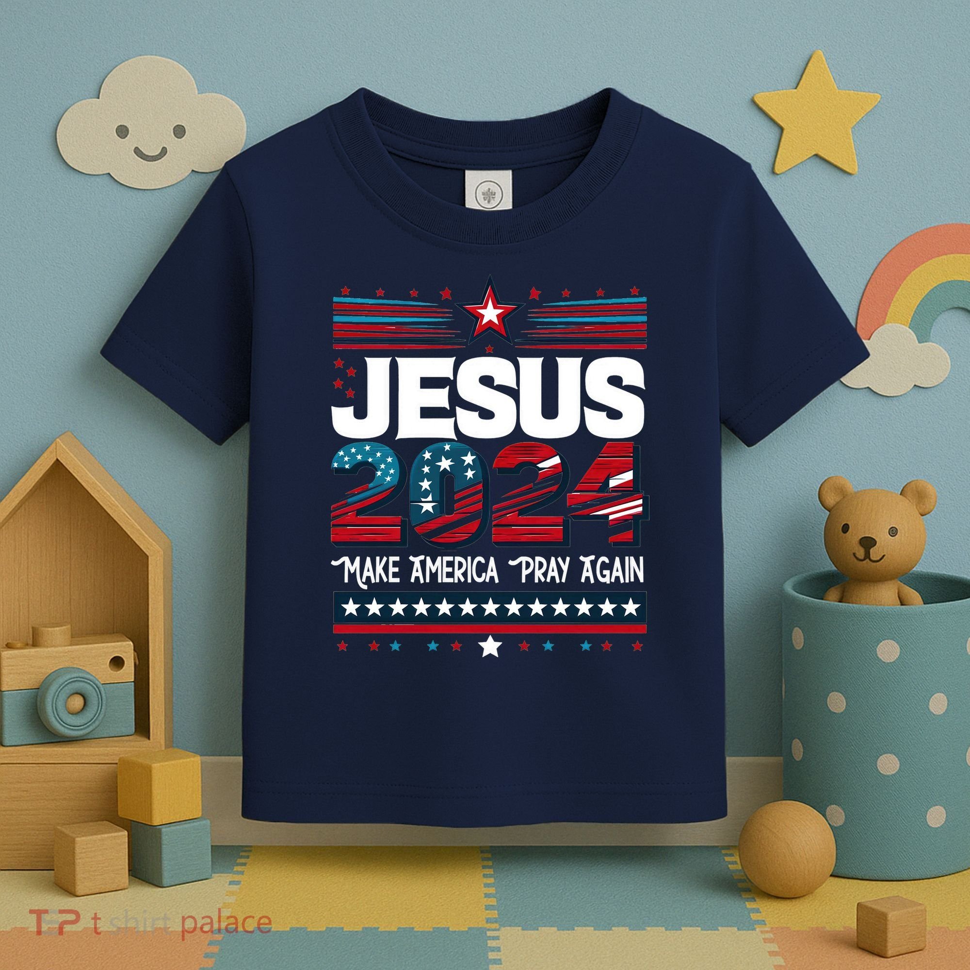 Jesus 2024 Make America Pray Again Toddler T-Shirt