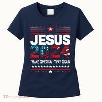 Jesus 2024 Make America Pray Again Women's T-Shirt thumb 0
