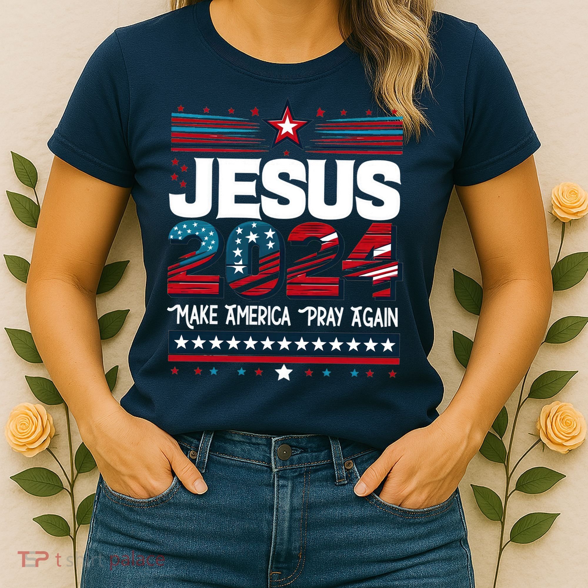 Jesus 2024 Make America Pray Again Women's T-Shirt