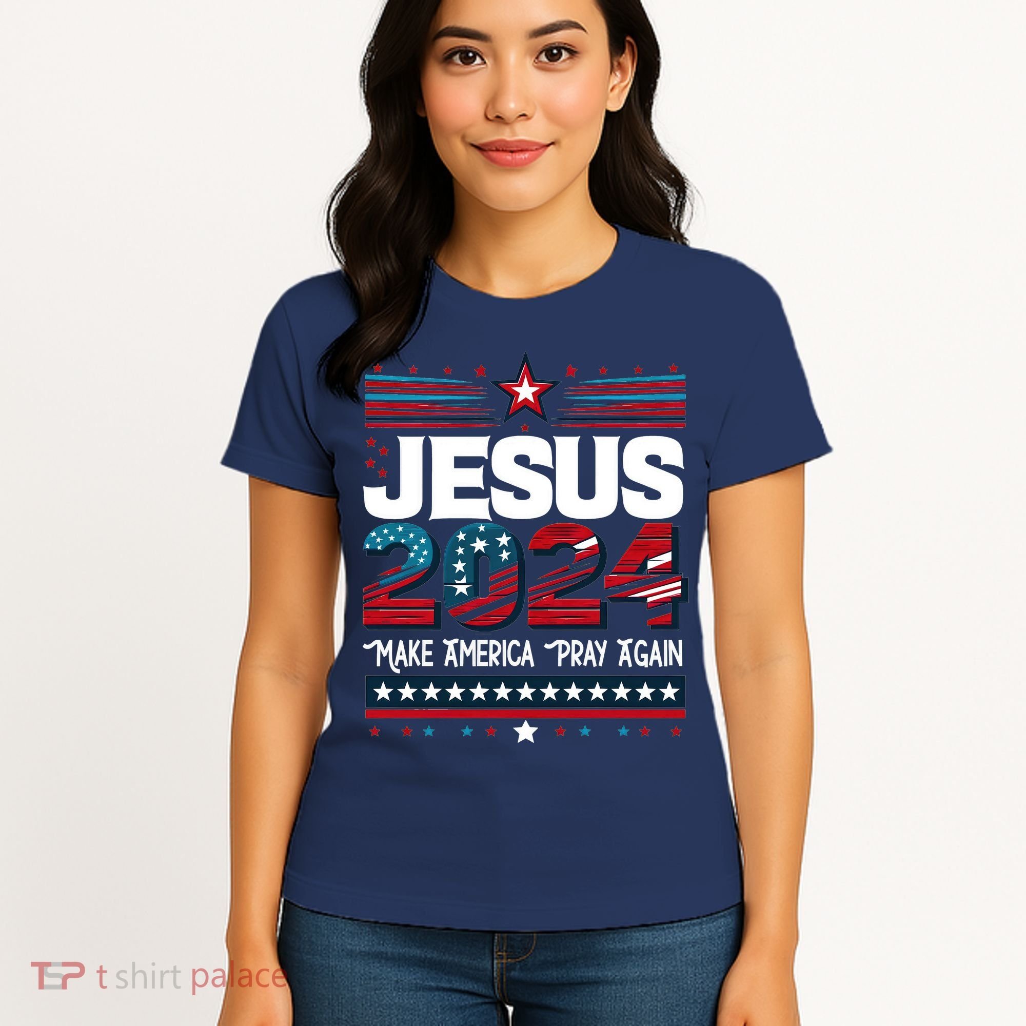 Jesus 2024 Make America Pray Again Women's T-Shirt