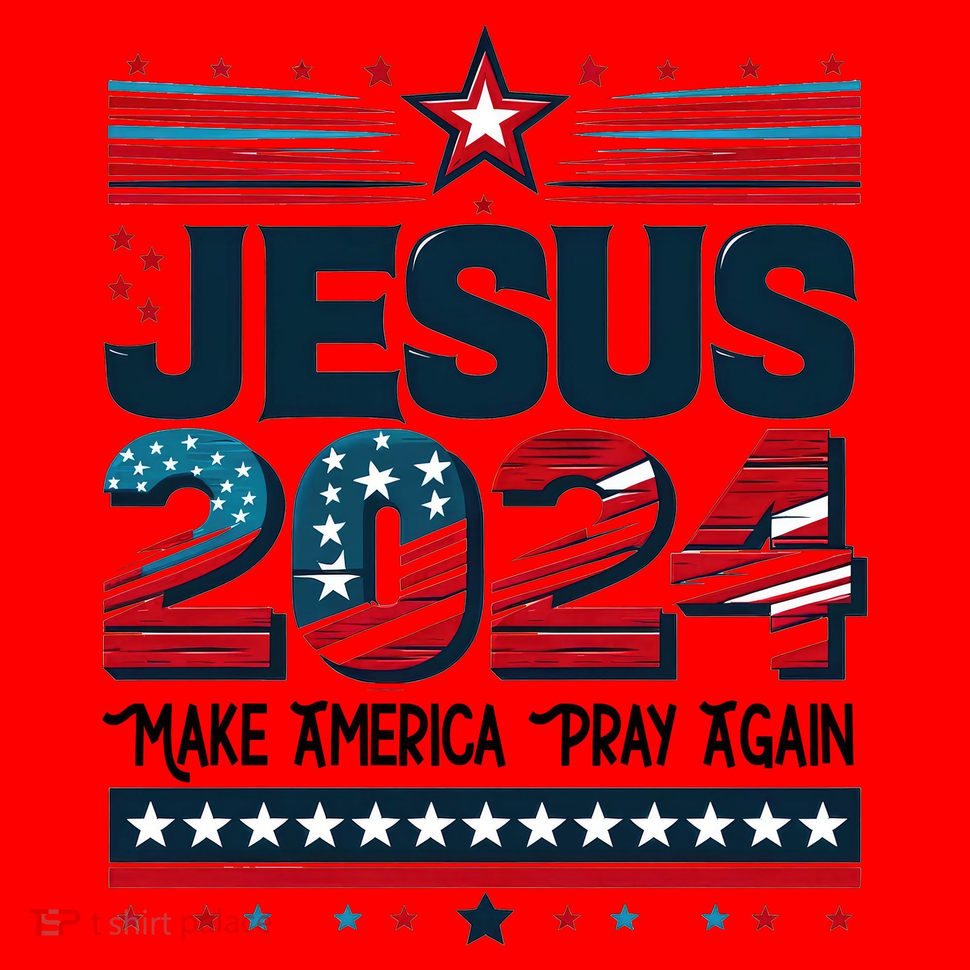 Jesus 2024 Make America Pray Again Santa Hat