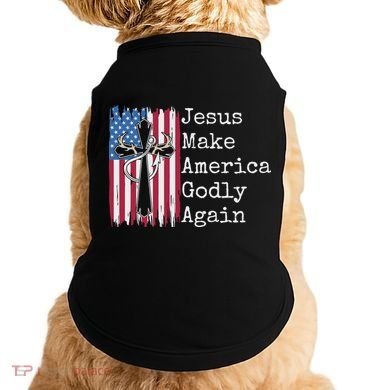 Jesus 2024 Vote Make America Godly Again Pray Again Doggie Tank