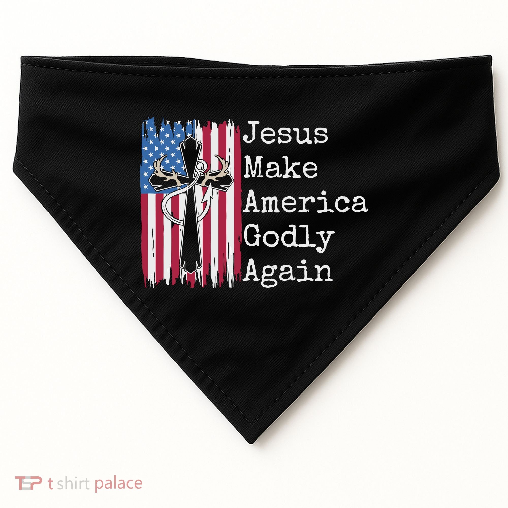 Jesus 2024 Vote Make America Godly Again Pray Again USA-Made Doggie Bandana