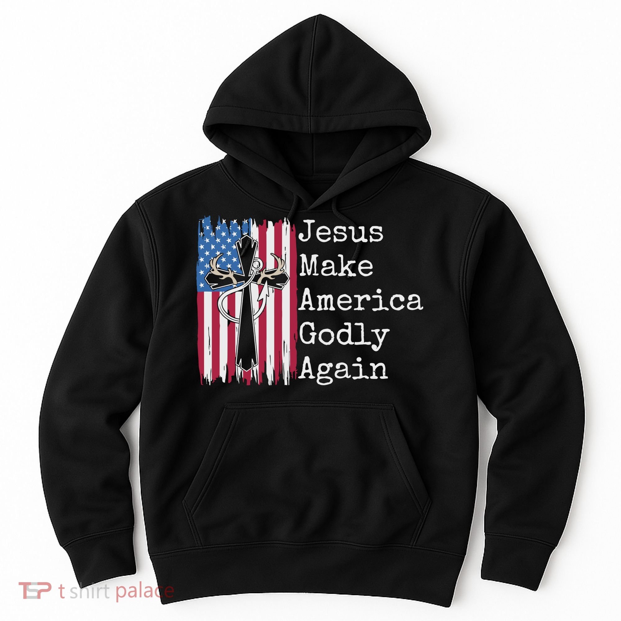 Jesus 2024 Vote Make America Godly Again Pray Again Hoodie