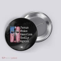 Jesus 2024 Vote Make America Godly Again Pray Again Button thumb 0