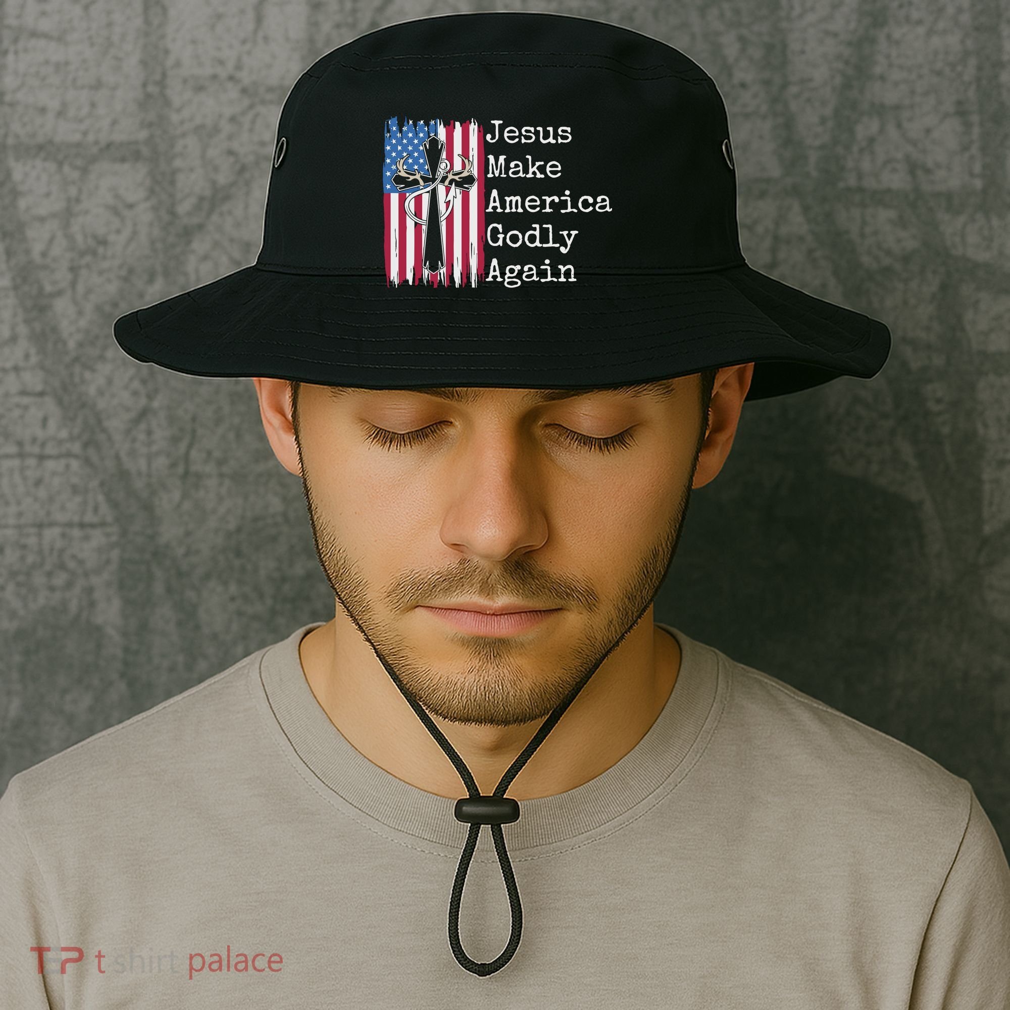 Jesus 2024 Vote Make America Godly Again Pray Again Bucket Hat