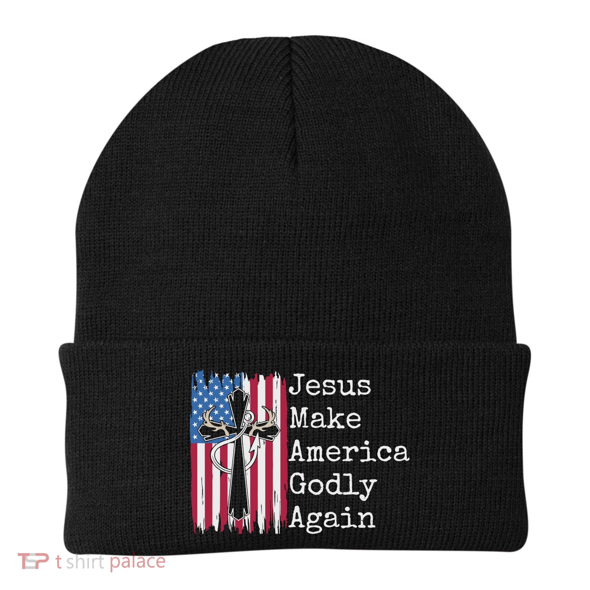 Jesus 2024 Vote Make America Godly Again Pray Again Beanie