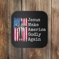 Jesus 2024 Vote Make America Godly Again Pray Again Coaster thumb 0